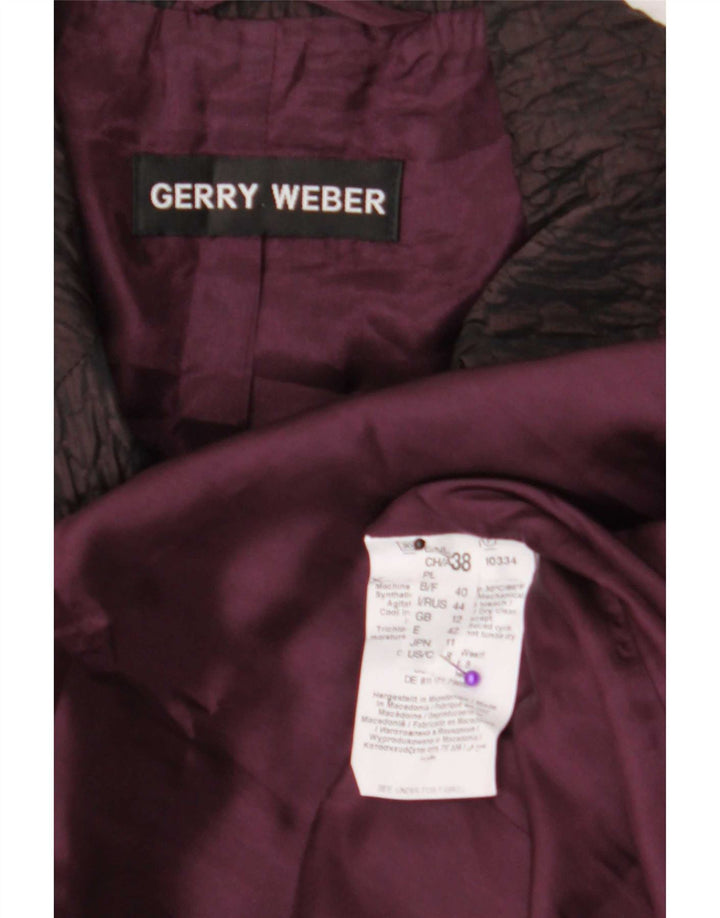 Gerry Weber Veste blazer à 2 boutons pour femme UK 12 Violet moyen Polyester
