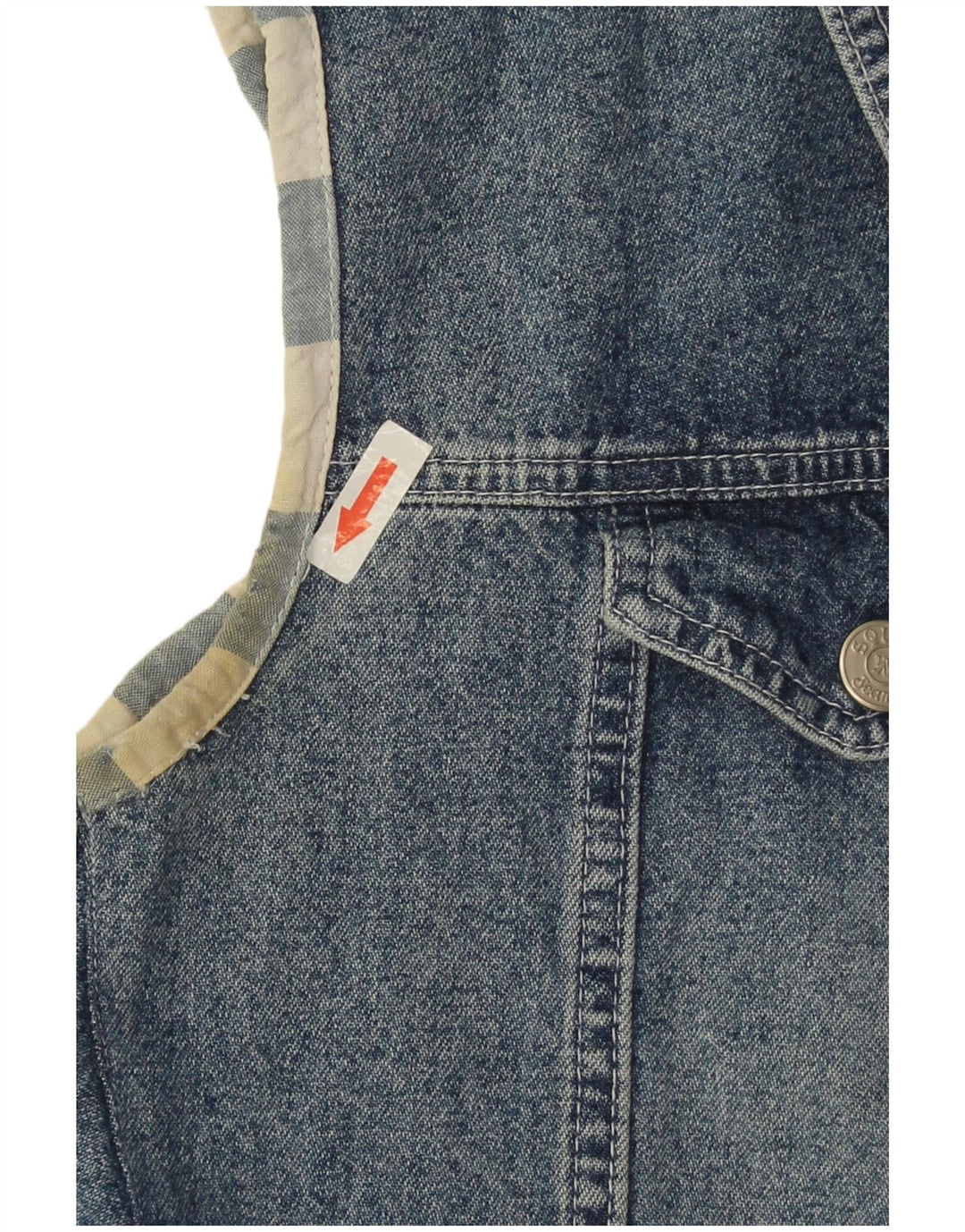 Squaw Gilet en jean pour femme UK 10 Petit Bleu