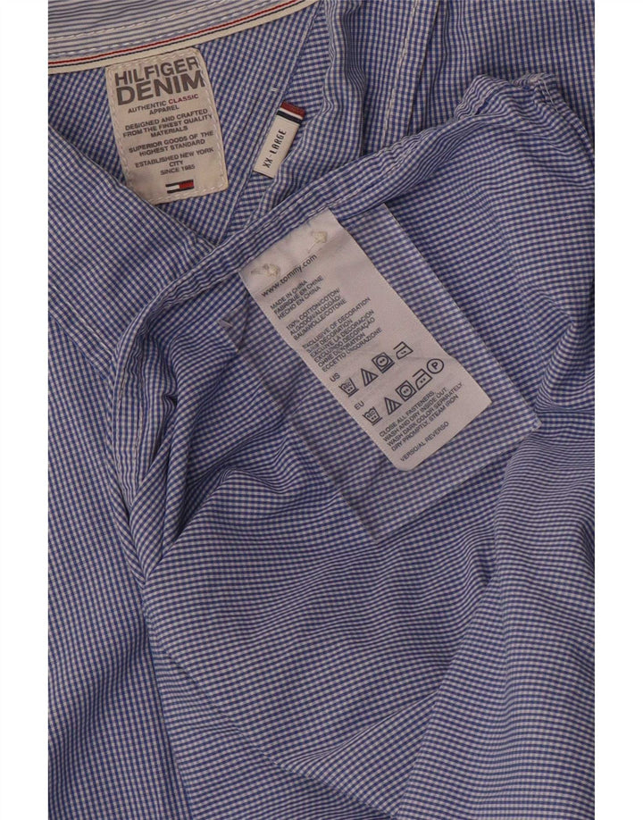 Tommy Hilfiger Chemise Homme 2XL Bleu Vichy Coton