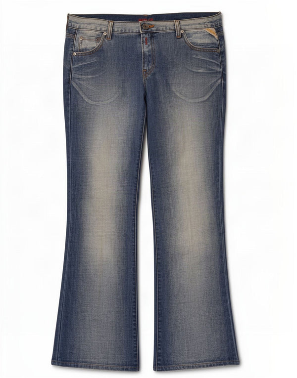 Replay Jean Bootcut Femme W32 L30 Bleu Coton
