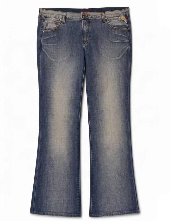 Replay Jean Bootcut Femme W32 L30 Bleu Coton