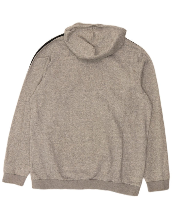 Adidas Pull à capuche pour homme XL en coton moucheté gris