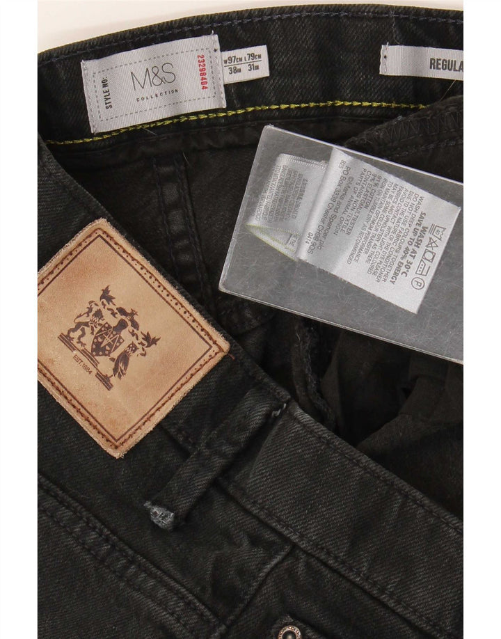 Marks & Spencer Jean droit coupe droite homme W38 L31 coton noir