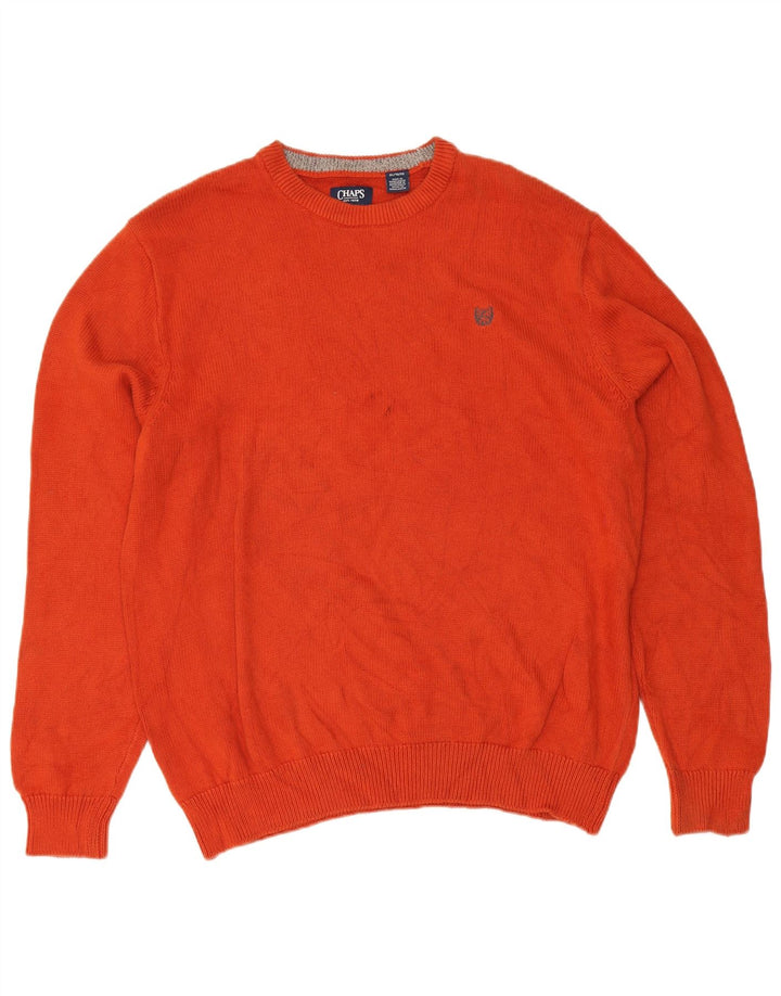 Chaps Pull col rond homme XL coton orange