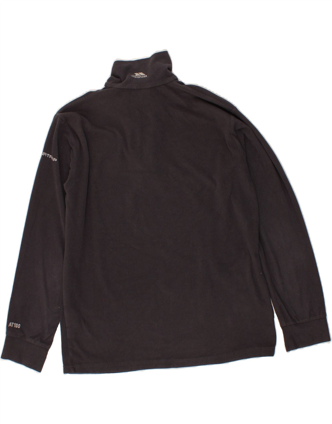 TRESPASS Mens Zip Neck Fleece Jumper Small Grey Polyester Vintage Trespass and Second-Hand Trespass from Messina Hembry 