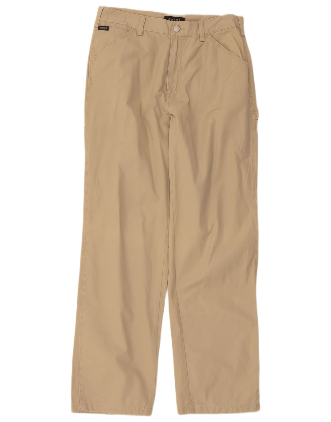 Guess Pantalon Cargo Droit Homme W32 L30 Beige Coton
