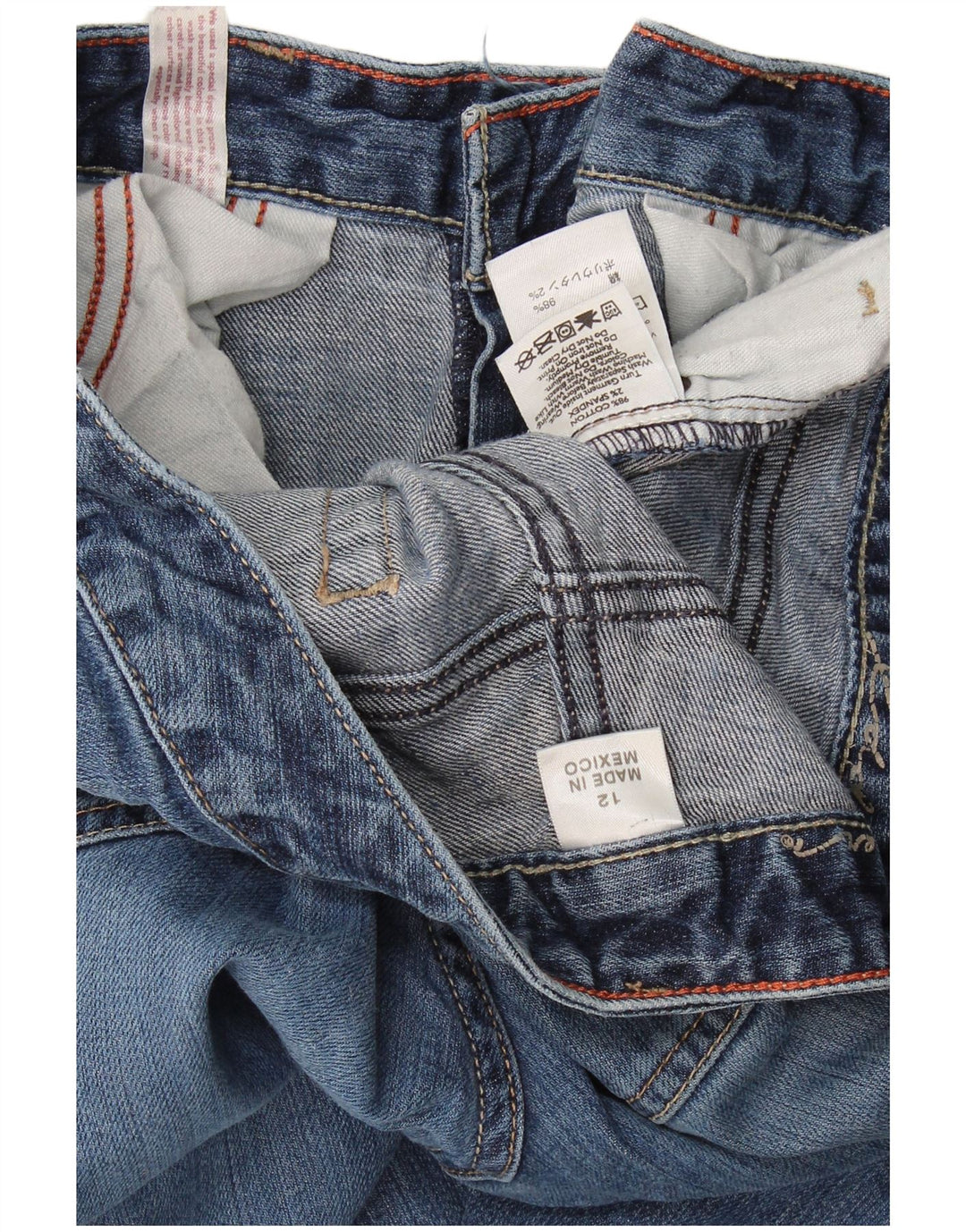 Eddie Bauer Jean bootcut classique pour femme EU 12 Large W32 L31 Bleu Coton