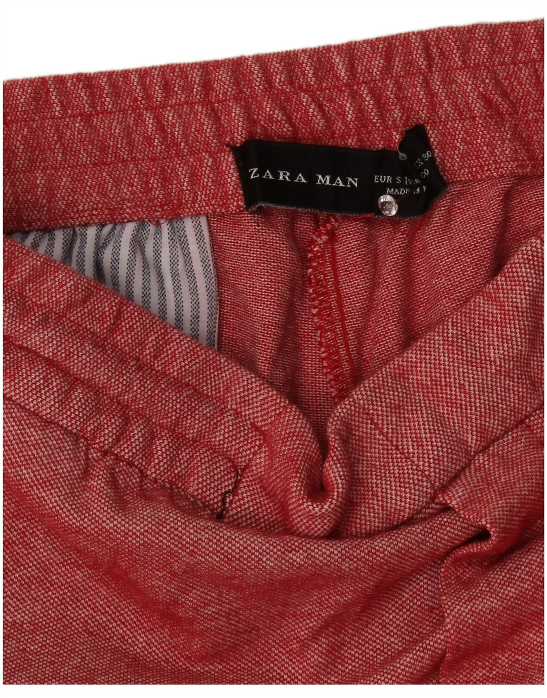 Zara Short Sport Homme Petit Rouge Moucheté