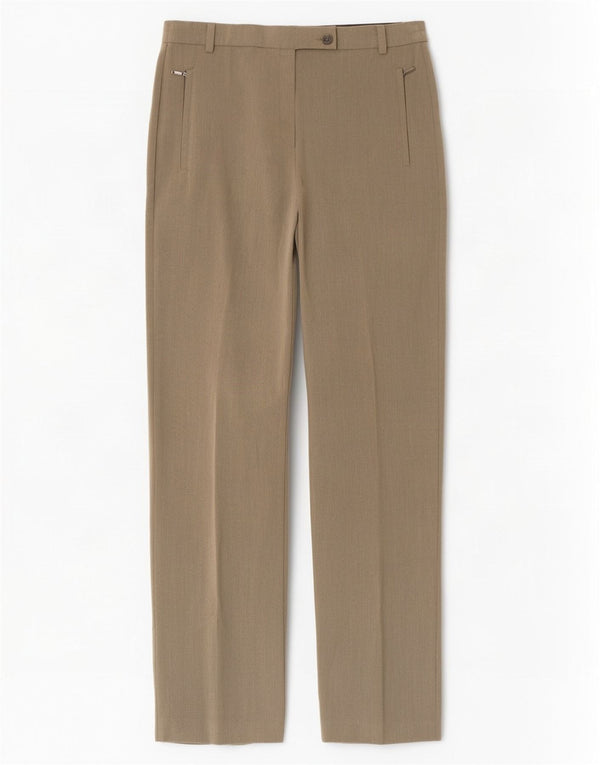 Marks & Spencer Pantalon droit décontracté pour femme UK 10 Small W28 L29 Kaki