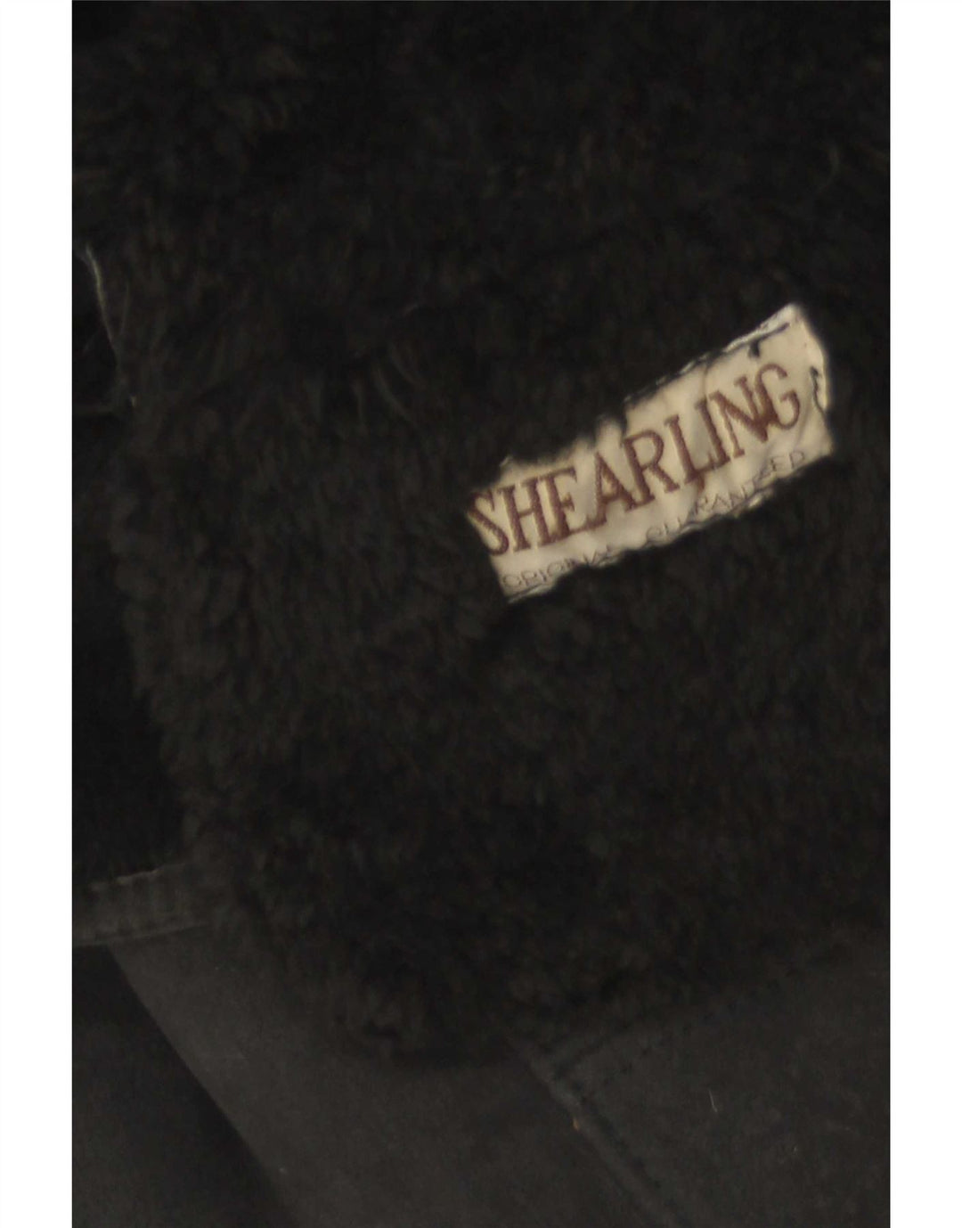 veste en peau de mouton femme vintage IT 44 peau de mouton noire moyenne