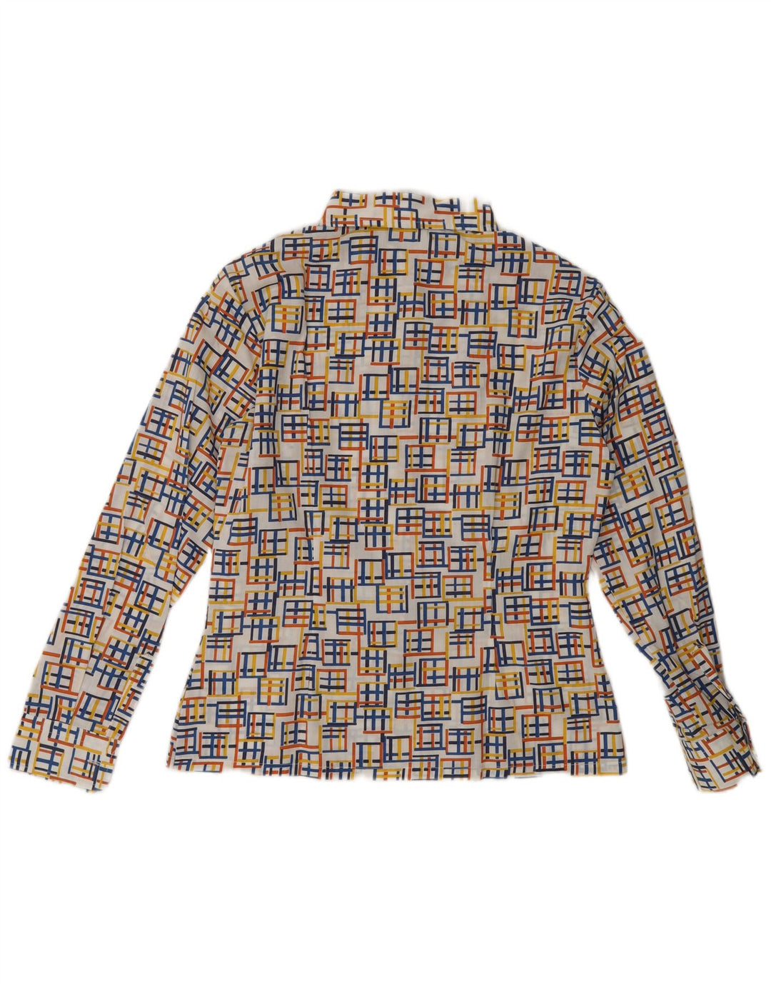 Chemisier chemise femme vintage EU 40 Polyester géométrique multicolore moyen