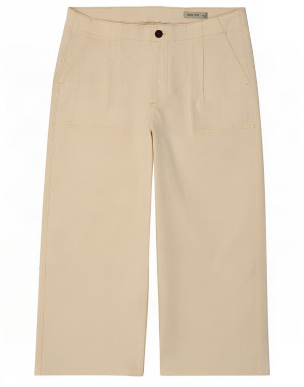 Marks & Spencer Pantalon court pour femme UK 16 Large W34 L22 Blanc cassé