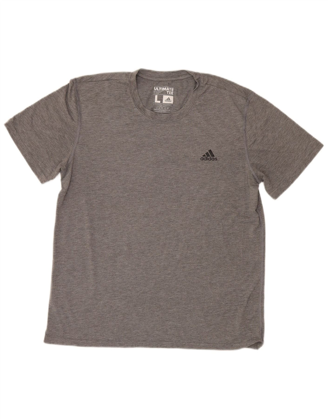Adidas Hommes Climalite T-Shirt Haut Grand Gris Moucheté Polyester