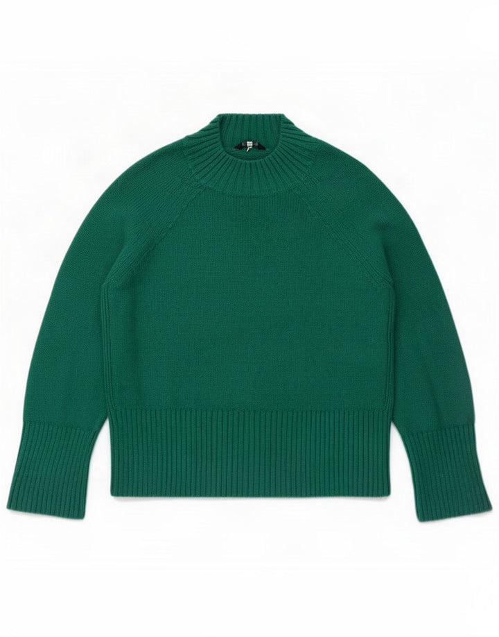 Joules Pull col roulé pour femme UK 12 Vert moyen Polyamide