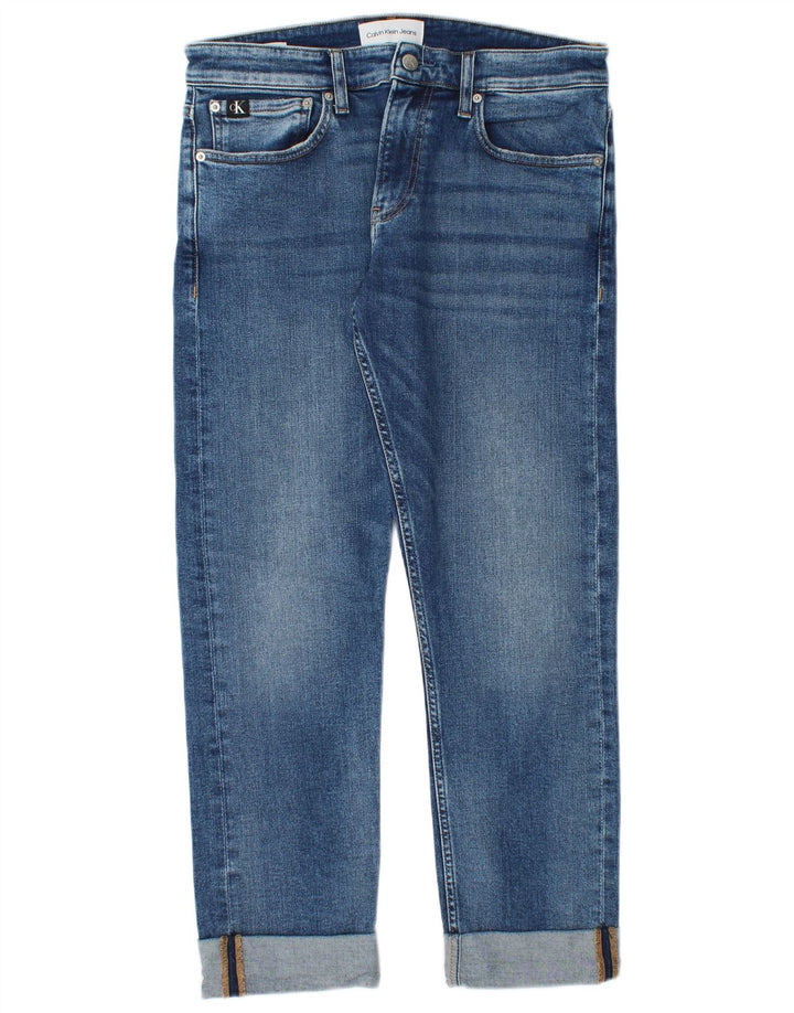 Calvin Klein Jean droit W32 L27 homme bleu coton