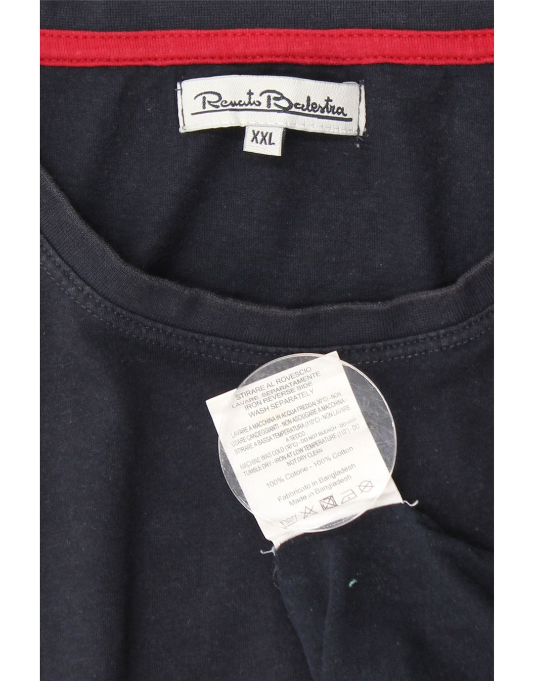 RENATO BALESTRA T-Shirt Femme Top 2XL Bleu Marine Coton