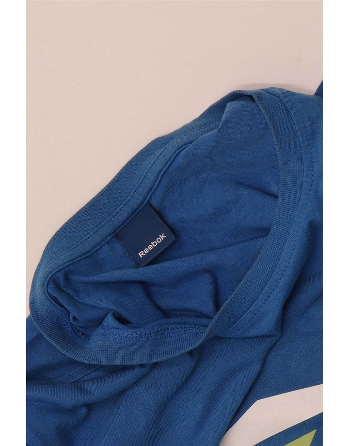 Reebok Tee-Shirt Graphic Homme Bleu Moyen Coton