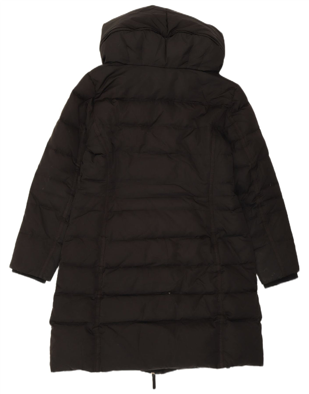 ZARA Manteau matelassé à capuche pour femme UK 18 XL Noir