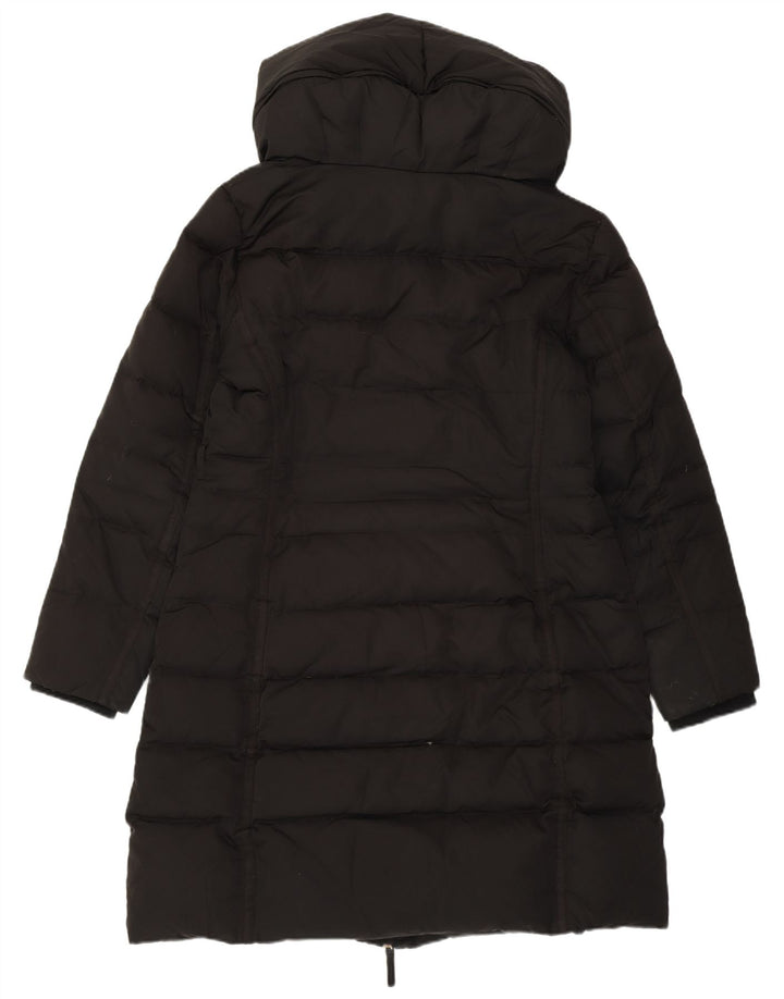 ZARA Manteau matelassé à capuche pour femme UK 18 XL Noir