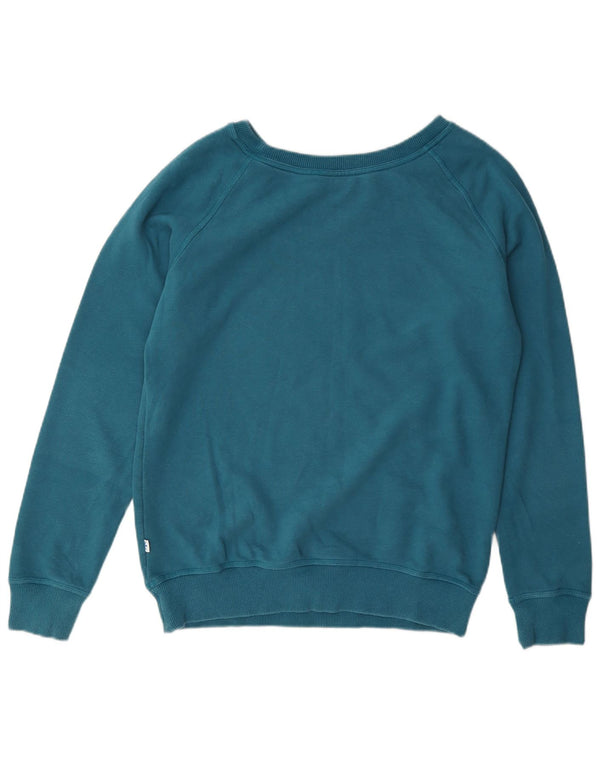 Adidas Womens Graphic Sweatshirt Jumper UK 16 Grand Bleu Coton