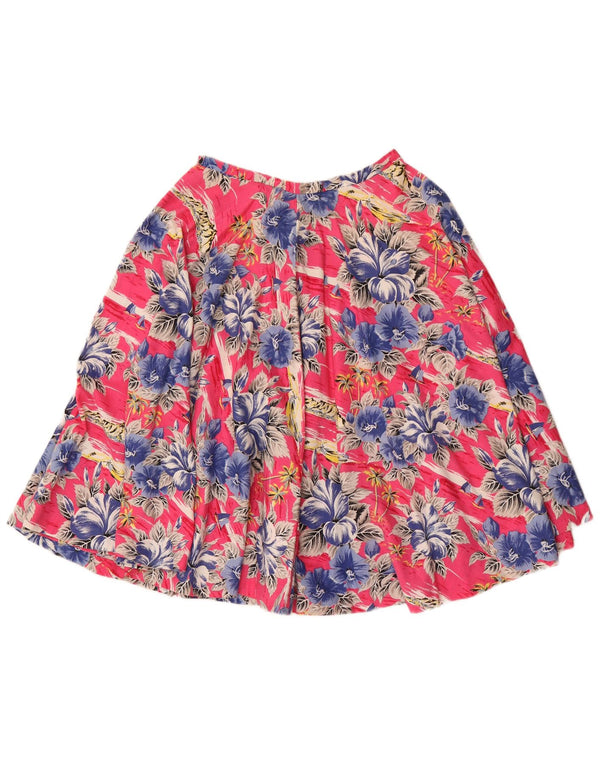 vintage Femme Cercle Jupe W24 XS Rose Floral