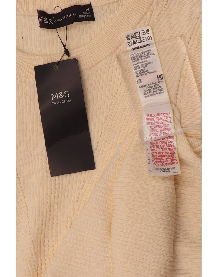 Marks & Spencer Débardeur pour femme UK 14 Medium Off White Cotton