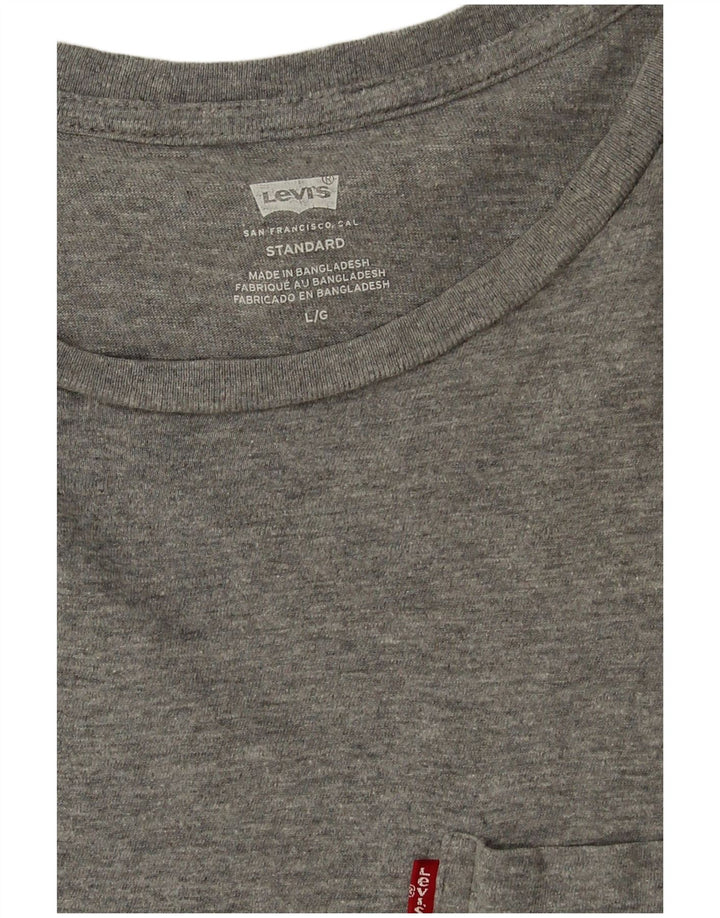 Levi's T-Shirt Top Homme Gris Moucheté Coton