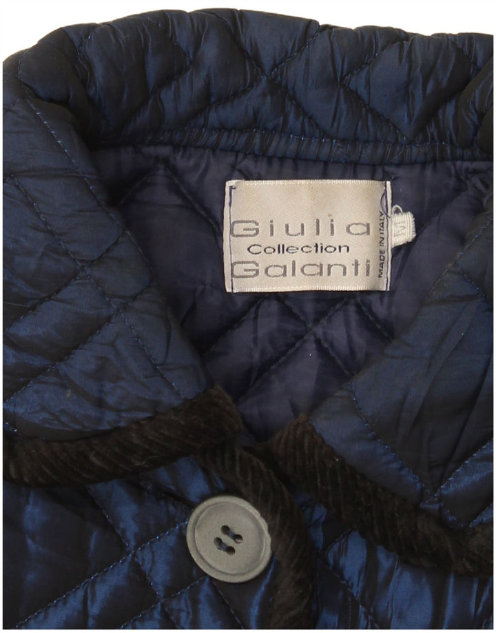 Giulia Galanti Veste matelassée pour femme UK 12 Bleu marine moyen