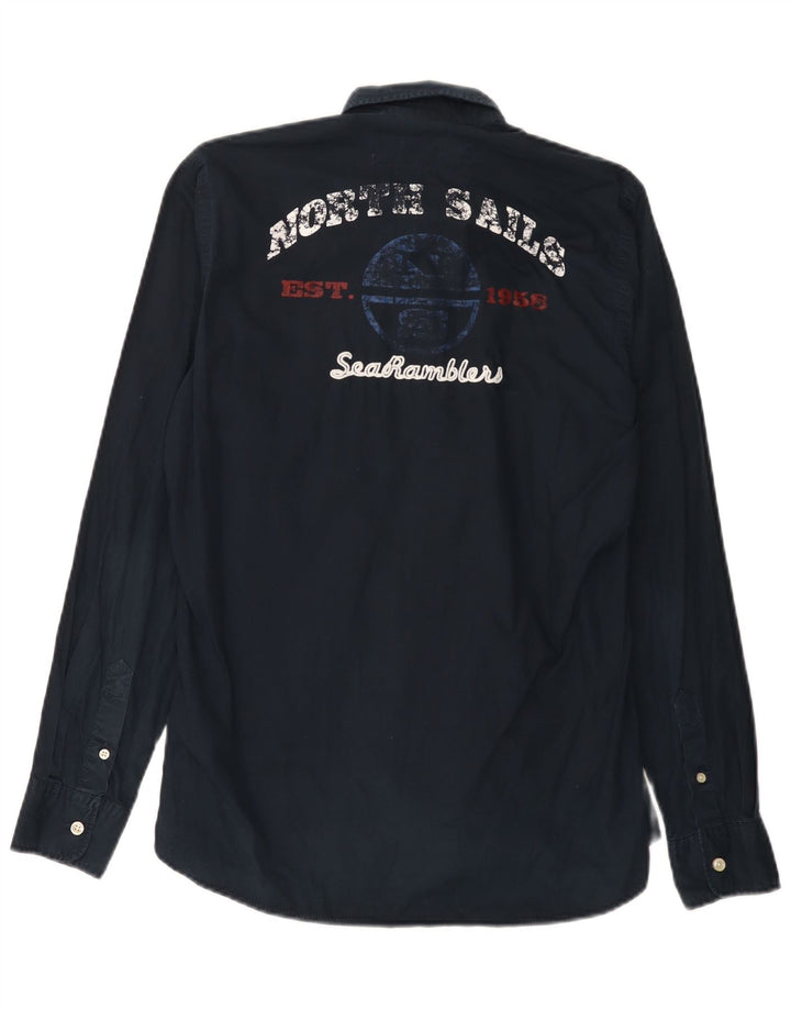 North Sails Chemise Graphique Homme Petit Bleu Marine Coton