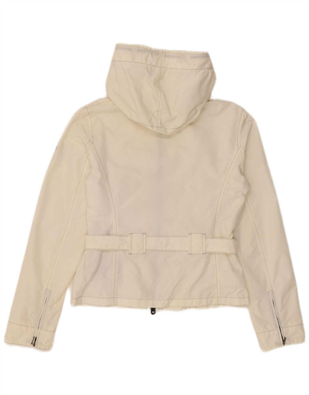 Refrigiwear Veste de pluie à capuche courte pour femme UK 12 Polyamide blanc moyen