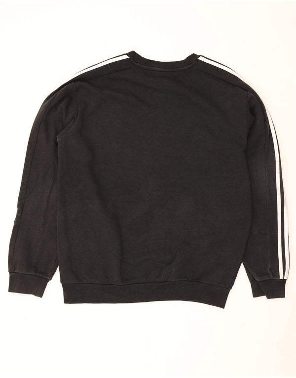 Adidas Mens Sweatshirt Jumper Medium Black Cotton