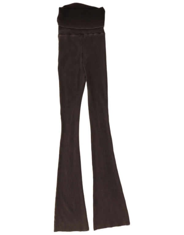 Zara Womens Flare Leggings UK 8 Small Gris Coton