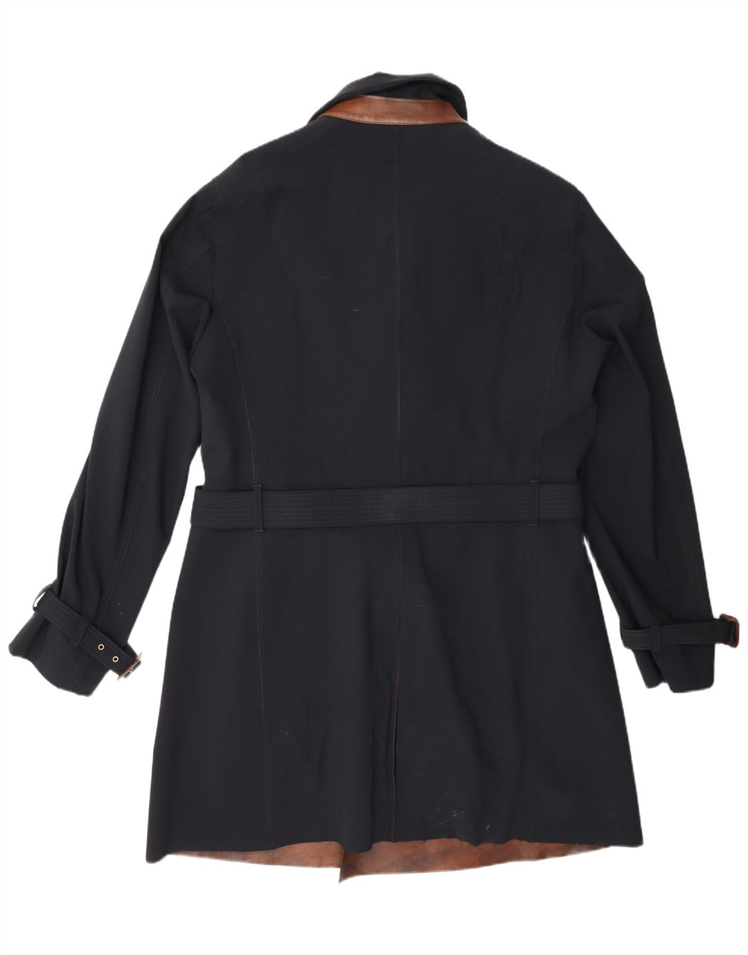 Giorgio Armani Trench-coat pour homme UK 38 Bleu marine moyen Colourblock