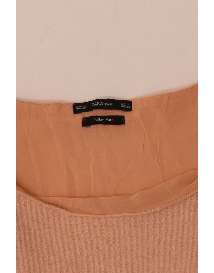 Zara Tunique à manches 3/4 pour femme UK 14 Large Rose