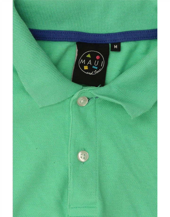 MAUI AND SONS Mens Polo Shirt Medium Green Cotton Vintage Maui and Sons and Second-Hand Maui and Sons from Messina Hembry 