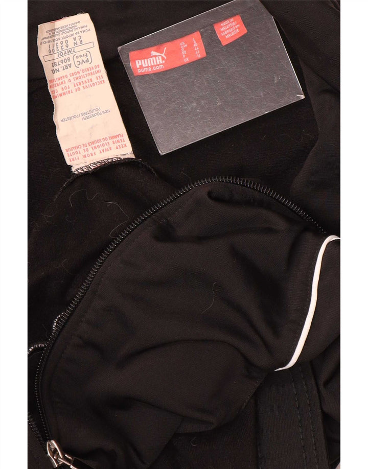 Puma Veste de survêtement pour femme UK 14 Large Noir Colorblock Polyester