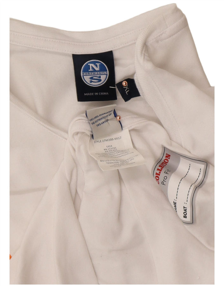 NORTH SAILS T-shirt graphique pour homme XL en coton blanc