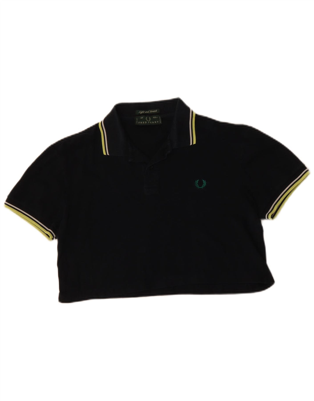 Fred Perry Polo court pour femme UK 14 Coton noir moyen