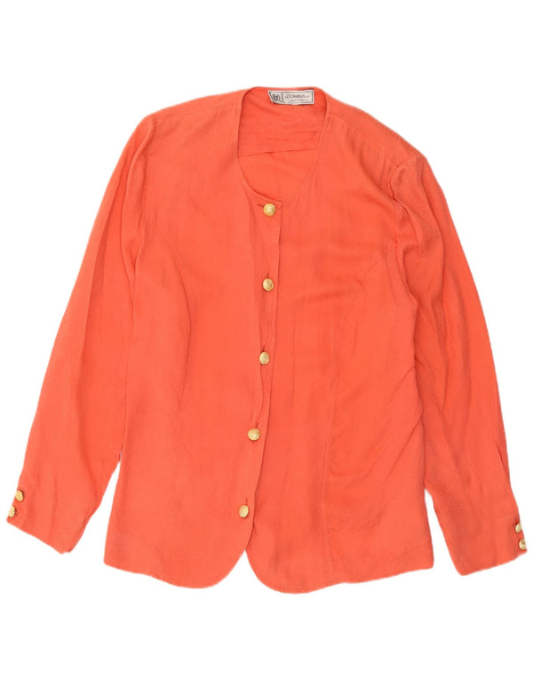 Domina Veste Blazer 5 Boutons Femme IT 48 XL Orange Soie