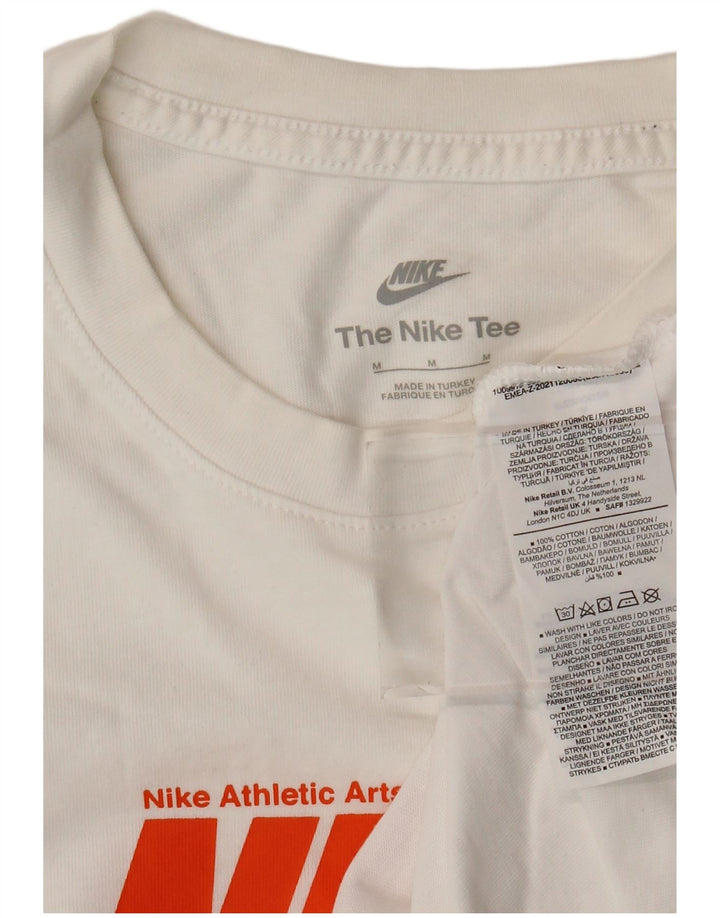 NIKE T-shirt graphique pour homme en coton blanc cassé moyen
