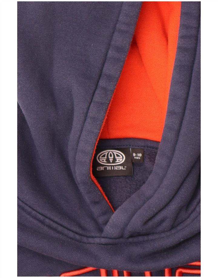 ANIMAL Pull à capuche graphique garçon 9-10 ans bleu marine coton