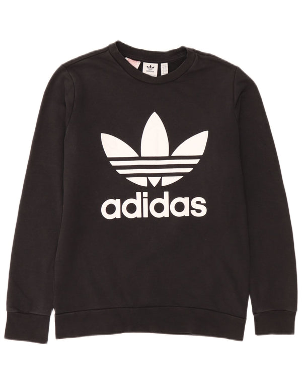 Adidas Sweat-Shirt Graphique Garçon 13-14 Ans Noir Coton