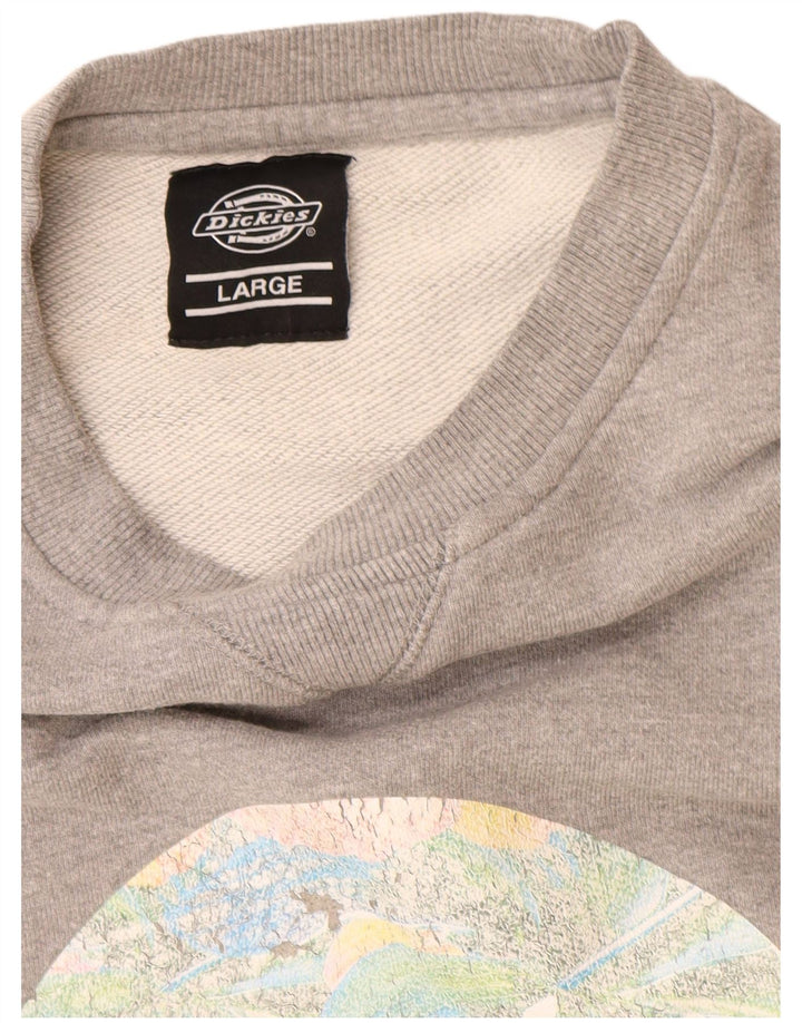 Dickies Sweat-shirt graphique pour homme en coton gris Taille L