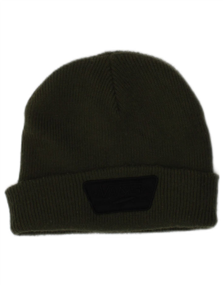 Vans Bonnet tricoté pour homme Taille unique Kaki Acrylique Logo