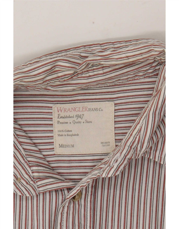 Wrangler Chemise homme en coton à fines rayures rouge moyen