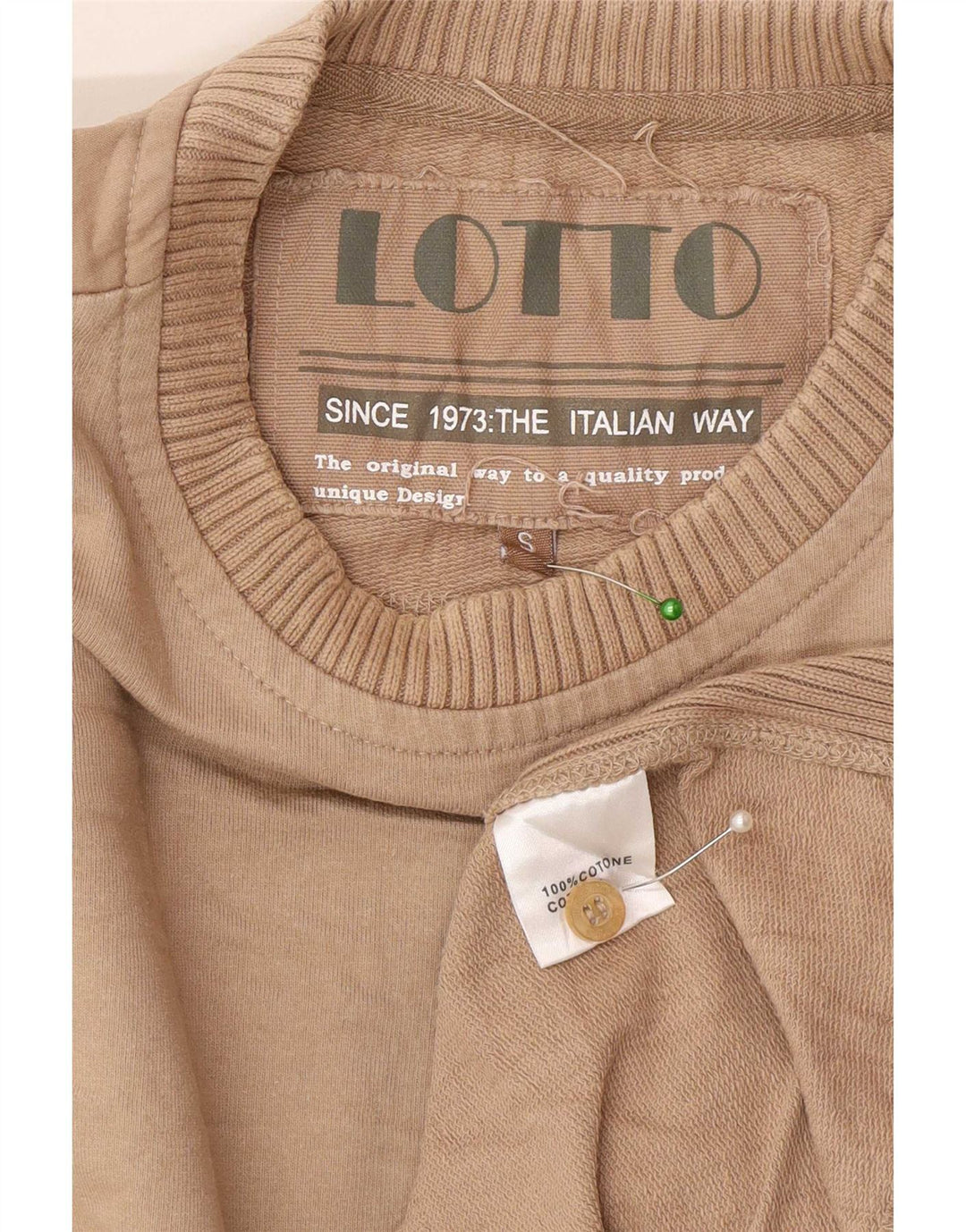 Lotto Haut Homme Manches Longues Petit Marron Coton