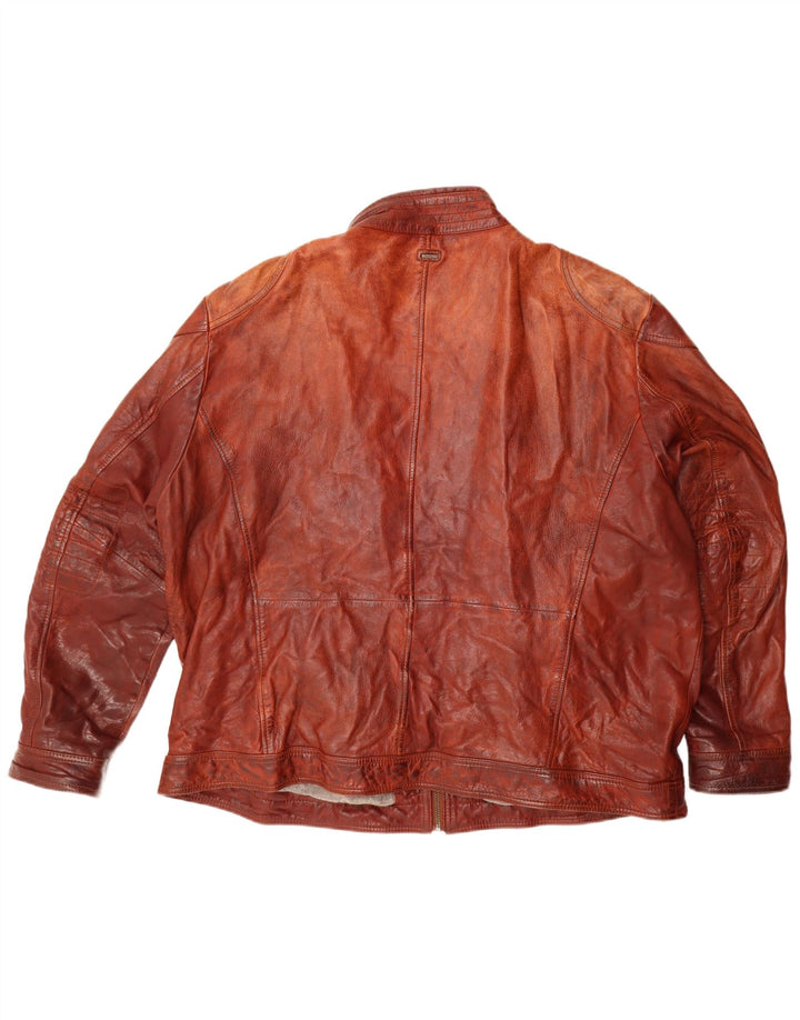 ENGBERS Veste en cuir pour homme UK 46 3XL Bordeaux