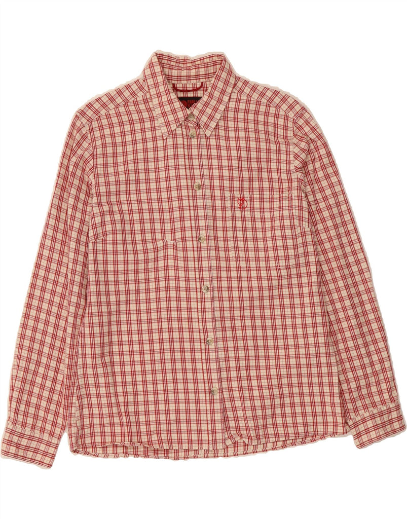 FJALL RAVEN Womens Oversized Flannel Shirt UK 10 Small Red Check Vintage Fjall Raven and Second-Hand Fjall Raven from Messina Hembry 