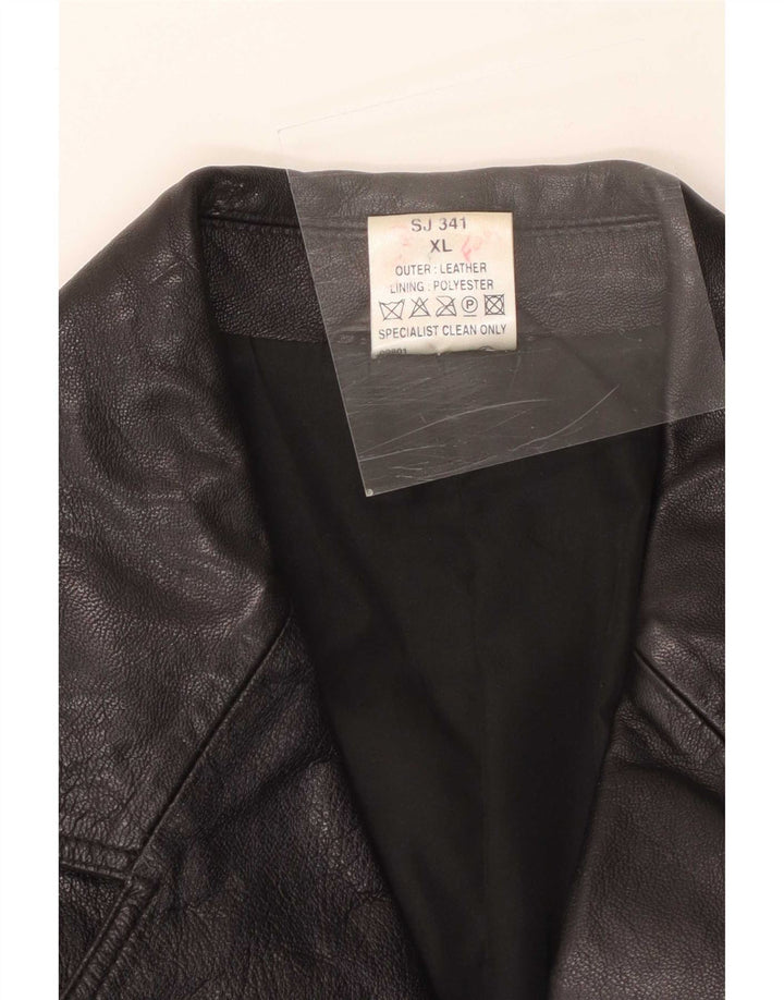 Vintage Veste en cuir pour homme UK 42 XL Noir