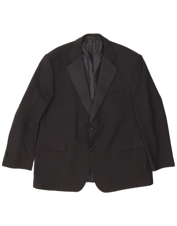 Marks & Spencer Veste blazer à 2 boutons pour homme UK 46 XL Laine noire